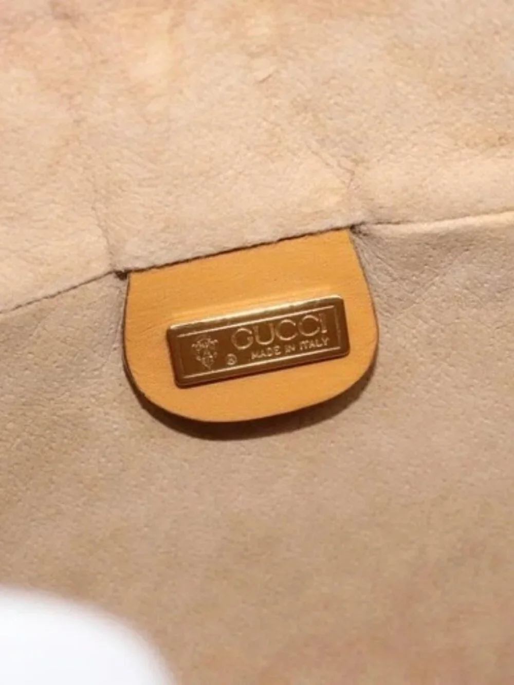 GUCCI Micro GG Supreme Shoulder Bag PVC Beige Gold 001 115 4001 Auth 182404 - Picture 10 of 16
